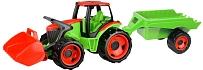 Traktor se lžící a vozíkem