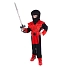 Kostým NINJA - samuraj - červeno-černý - vel. S (EKO)
