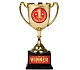 Dekorace vítězný pohár - winner - vítěz - 18 cm