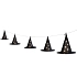 LED řetěz s čarodějnickými klobouky - čarodějnice - Halloween - 6 ks - 730 cm