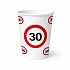 Kelímky dopravní značka 30 let , 350ml 8ks/bal.