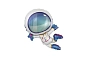 Balón fóliový Kosmonaut - astronaut - vesmír - 60 cm