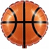 Fóliový balónek basketbalový míč - 45 cm