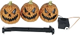 Dekorace dýně - se světlem a zvukem - 3 ks - 13 cm - Halloween