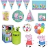 Dětská narozeninová sada prasátko Pepina - Peppa Pig s balónky a heliem - 12 osob, 86ks