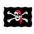 Vlajka pirátská - lebka - 150 x 90 cm