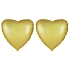 Balón foliový 45 cm Srdce PASTELOVÉ ZLATÉ - Valentýn / Svatba - 2 ks