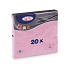 Ubrousky 33x33 cm světle růžové - 20 ks - třívrstvé PARTY