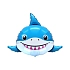 Balón foliový žralok - baby shark - 50 cm