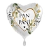 Balón foliový - srdce - Pan a Paní - svatba - 43 cm