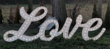 DEKORACE - SVÍTÍCÍ NÁPIS - LOVE - 100 cm