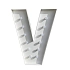Dekorace - svítící písmeno - V - pronájem