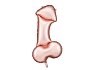 Fóliový balónek Penis - rozlučka se svobodou - rosegold - 70 cm