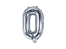 Balón foliový písmeno 'O', 35cm, STŘÍBRNÝ (NELZE PLNIT HELIEM)