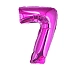 Balón foliový číslice RŮŽOVÁ 35 cm - 7  ( NELZE PLNIT HELIEM )