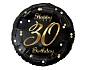 Balón foliový 30 let - Happy birthday - narozeniny - 45 cm