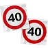 Ubrousky dopravní značka - 40 let - 33 x 33 cm - 16 ks/ bal.