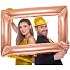 Fóliový balonek - selfie rámeček - fotokoutek  - Rose Gold  -85x60cm