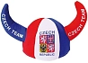 Klobouk s rohy - hokej - fanoušek ČR - Czech Republic - unisex