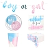 Gender reveal - Boy or girl párty sada - 16 osob, 50 ks