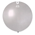 Balón latex  metalický 80 cm - stříbrný 1 ks