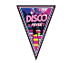 Girlanda vlajky Disco fever - horečka - 80. léta - 300 cm