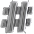 Balónek fóliový # Znak STŘÍBRNÝ - SILVER 102cm