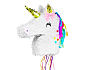 Piňata Jednorožec - Unicorn - 40 x 40 x 9,5 cm - tahací